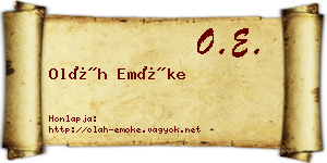 Oláh Emőke névjegykártya