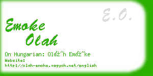 emoke olah business card